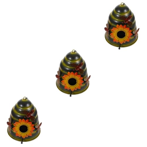 HANABASS 3St Bienenvogelhaus vogelhäuser zum aufhängen Outdoor deko Vogelhaus Kreativ Garten Vogelhaus als Deko gartenzubehör Vogelhaus-Anhänger für draußen Vogelnest Dekoration Metall HANABASS 3St Bienenvogelhaus vogelhäuser zum aufhängen Outdoor deko Vogelhaus Kreativ Garten Vogelhaus als Deko gartenzubehör Vogelhaus-Anhänger für draußen Vogelnest Dekoration Metall von HANABASS