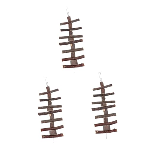 HANABASS 3 Stücke Molar Spielzeug für Pet Hamster Stick Kauen Spielzeug String für Eichhörnchen Chinchilla Papagei Hellbraun von HANABASS