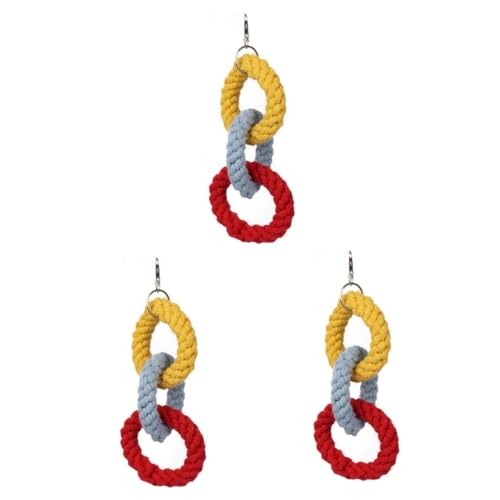 HANABASS 3St hängender Anhänger mit DREI Ringen Kletterzubehör Kauspielzeug Hamster Spielzeug hamsterspielzeug Bird Toys Spielzeuge Käfig hängendes Spielzeug Hamster-Kletterspielzeug Stoff HANABASS 3St hängender Anhänger mit DREI Ringen Kletterzubehör Kauspielzeug Hamster Spielzeug hamsterspielzeug Bird Toys Spielzeuge Käfig hängendes Spielzeug Hamster-Kletterspielzeug Stoff von HANABASS