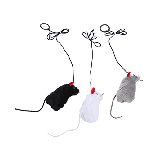 HANABASS 3Stücke Interaktive Mausform Katzen mit Pull Ring Quietschend für Kätzchen Haustierzubehör Spiel und Interaktion HANABASS 3Stücke Interaktive Mausform Katzen mit Pull Ring Quietschend für Kätzchen Haustierzubehör Spiel und Interaktion von HANABASS