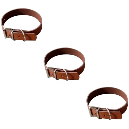 HANABASS 3 Stücke Haustier Hund Kragen Medium Kuh Leder Komfortable Fit Welpen Kragen HANABASS 3 Stücke Haustier Hund Kragen Medium Kuh Leder Komfortable Fit Welpen Kragen von HANABASS