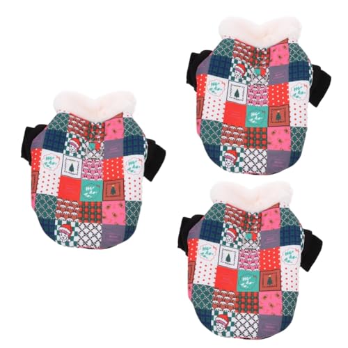 HANABASS 3st Baumwollmantel Für Hunde Welpen-Outfits Weihnachtshundekleidung Weihnachtswelpenkleid Kätzchen-Katze-Weihnachts-Rollkragenpullover Winterjacke Für Hunde Welpen-Pyjama Polyester HANABASS 3st Baumwollmantel Für Hunde Welpen-Outfits Weihnachtshundekleidung Weihnachtswelpenkleid Kätzchen-Katze-Weihnachts-Rollkragenpullover Winterjacke Für Hunde Welpen-Pyjama Polyester von HANABASS
