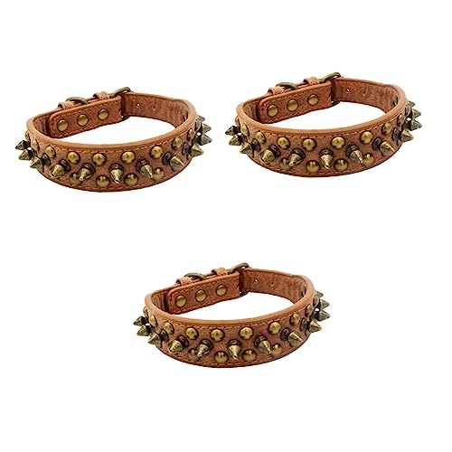 HANABASS 3-teiliges Modisches Hundehalsband Personalisiertes Haustierzubehör Nieten Und Hundehalsband Mit Runden Nägeln HANABASS 3-teiliges Modisches Hundehalsband Personalisiertes Haustierzubehör Nieten Und Hundehalsband Mit Runden Nägeln von HANABASS
