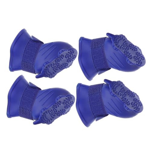 HANABASS 4 Stück Gummi-Regenstiefel Für Hunde, Wasserdicht, rutschfest, Für Den Außenbereich, Bequeme Hundepfoten-Booties, Schützende Welpen-fußabdeckungen Für Kleine Hunde HANABASS 4 Stück Gummi-Regenstiefel Für Hunde, Wasserdicht, rutschfest, Für Den Außenbereich, Bequeme Hundepfoten-Booties, Schützende Welpen-fußabdeckungen Für Kleine Hunde von HANABASS