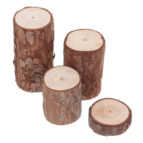 HANABASS 4 Stück Hamsterkäfigscheite Baumstumpf Hamster-Holzplattform Hamsterkäfig Hamster- Brett für Hamsterkäfig Zwerghamsterkäfig von HANABASS