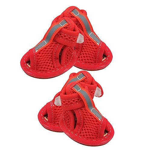 HANABASS 4 Stück Haustier Sandalen Haustier Schuhe Hundeschuhe Für Heißes Pflaster Netz Schuhe Outdoor Hundeschuhe Leichte Hundeschuhe Sommer Hunde Sneaker Mesh Welpen Sandalen HANABASS 4 Stück Haustier Sandalen Haustier Schuhe Hundeschuhe Für Heißes Pflaster Netz Schuhe Outdoor Hundeschuhe Leichte Hundeschuhe Sommer Hunde Sneaker Mesh Welpen Sandalen von HANABASS