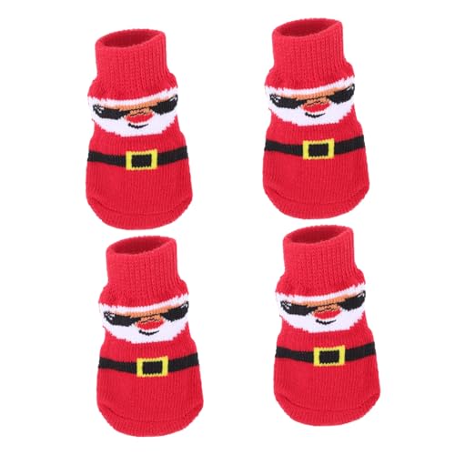 HANABASS Waschbare Weihnachtssocken Mit Hundepfoten Weihnachtssocken Für Haustiere Weihnachtsmann-Design Haustiersocken Weihnachten HANABASS Waschbare Weihnachtssocken Mit Hundepfoten Weihnachtssocken Für Haustiere Weihnachtsmann-Design Haustiersocken Weihnachten von HANABASS
