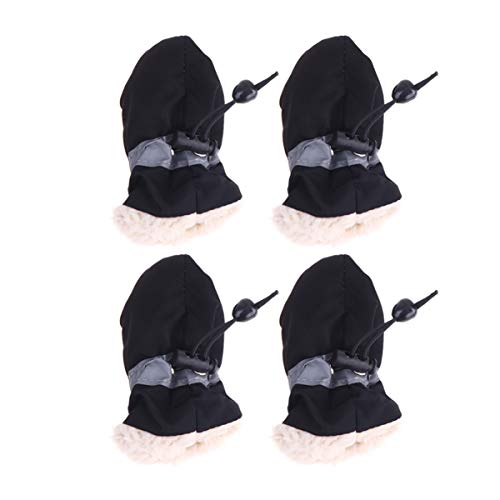 HANABASS 4 Stück Hundestiefel Wanderschuhe für Hunde Welpenschuh Schneestiefel für Haustiere Schneestiefel für Welpen Anti-Rutsch hundeschuhe Dog Shoes sockenschuhe Stiefel für Hunde Black HANABASS 4 Stück Hundestiefel Wanderschuhe für Hunde Welpenschuh Schneestiefel für Haustiere Schneestiefel für Welpen Anti-Rutsch hundeschuhe Dog Shoes sockenschuhe Stiefel für Hunde Black von HANABASS