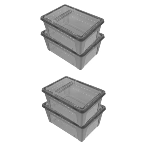 HANABASS 2sets Kompakte Reptil Fütterung Box Schnecke Inkubator Spinne Box Für Reptilien Leichte Gehäuse 2 Stücke * 2 von HANABASS