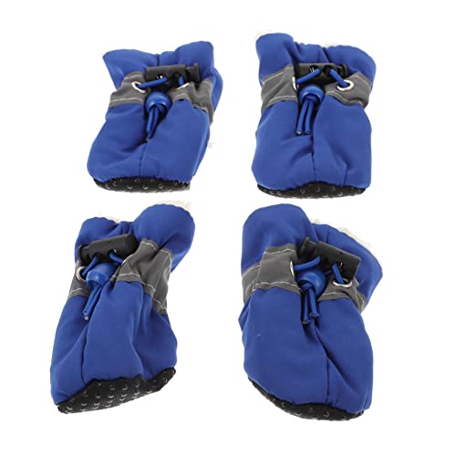 HANABASS 4 Stück Schuhüberzüge Für Haustiere Hundeschuhe Für Große Hunde Hund rutschfeste Turnschuhe Hundeschuhe Für Kleine Hunde Hundestiefel Pfotenschutz Warme Winterschuhe Blue Stoff HANABASS 4 Stück Schuhüberzüge Für Haustiere Hundeschuhe Für Große Hunde Hund rutschfeste Turnschuhe Hundeschuhe Für Kleine Hunde Hundestiefel Pfotenschutz Warme Winterschuhe Blue Stoff von HANABASS