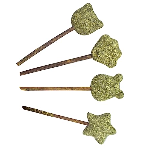 HANABASS Lutscher-Set Für Katzen – 4er-Pack – Natürliche Getrocknete Snacks – Spielzeug Für Kätzchen Und Katzen – Gesunde Süßigkeiten Für Haustiere von HANABASS
