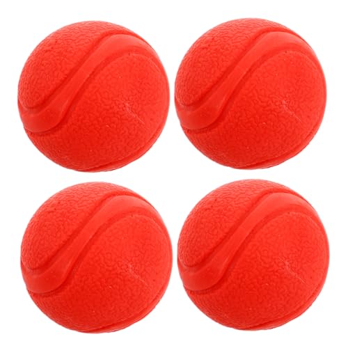 HANABASS 4 Stück Spielzeugball für Haustiere katzenspielzeug interaktives Molarspielzeug kauspielzeug Gummiball für Haustiere Hundeball Quietschende Tennisbälle für Hunde rot HANABASS 4 Stück Spielzeugball für Haustiere katzenspielzeug interaktives Molarspielzeug kauspielzeug Gummiball für Haustiere Hundeball Quietschende Tennisbälle für Hunde rot von HANABASS