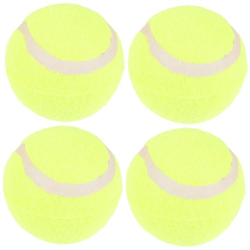 HANABASS 4 Stück Teiliges Hundespielzeug aus Robustem Gummi Mittelgroße bis Große Hunde Kauspielzeug Elastische Welpen Bälle Widerstandsfähig und Sicher für Training und Zufällige Farbe von HANABASS