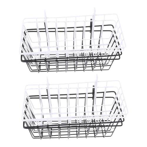 HANABASS 4 Stück Teiliges Metall Heuraufe mit Haken Robuster Futterhalter für Kaninchen Meerschweinchen und Chinchillas Einfach zu Befestigen Vielseitiger Heurack für Kleintierkäfige Weiß von HANABASS