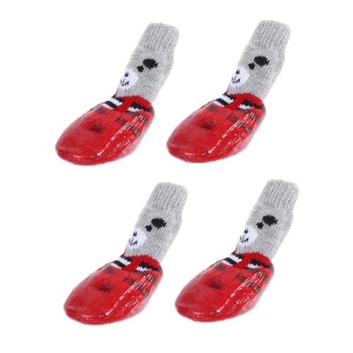 HANABASS 4 Stück Teiliges wasserdichte Hundesocken Antirutsch Pfotenschutz für Bequeme Baumwollsocken für Outdoor Aktivitäten rutschfeste Haustier für HANABASS 4 Stück Teiliges wasserdichte Hundesocken Antirutsch Pfotenschutz für Bequeme Baumwollsocken für Outdoor Aktivitäten rutschfeste Haustier für von HANABASS