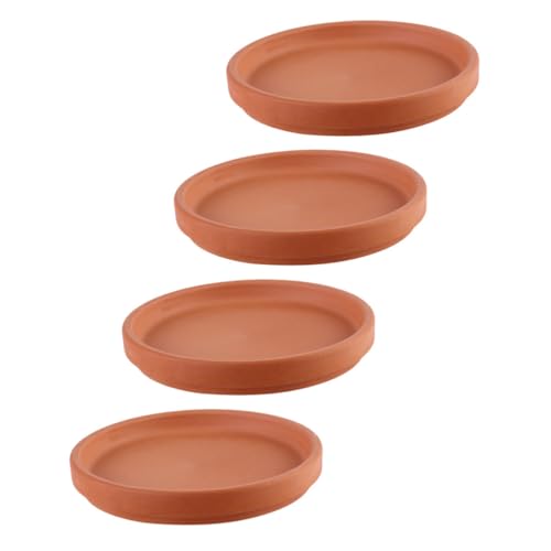 HANABASS 4 Stück Terrakotta Pflanzteller Wasserabweisende Untersetzer für Blumentöpfe Robuste Blumentopfuntersetzer für Drinnen und Draußen Pflanzgefäß Zubehör HANABASS 4 Stück Terrakotta Pflanzteller Wasserabweisende Untersetzer für Blumentöpfe Robuste Blumentopfuntersetzer für Drinnen und Draußen Pflanzgefäß Zubehör von HANABASS