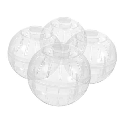 HANABASS 4 Stück Zwerghamsterball: Hamster-laufball Aus Kunststoff, Übungsball, Spielzeug, Kleintiere, Käfigzubehör Für Kleine Haustiere, Rennmäuse, Mäuse, Ratten von HANABASS
