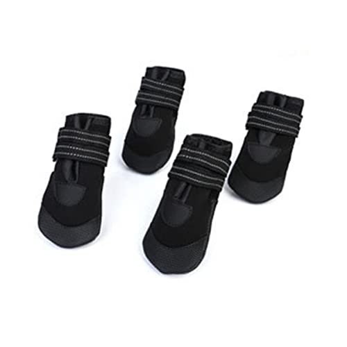 HANABASS 4 Stück Regenstiefel Für Hunde rutschfeste Gummi Hundeschuhe Für Welpen Flexibles PVC Material Größe 1 Für Nasse Und Schlammige Bedingungen von HANABASS