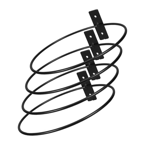 HANABASS 4Stücke Wandmontierte Pflanzgefäßhalter Metall Wetterfeste und Stabile Blumentopfhalter für Innen und Außendekoration Platzsparend und Vielseitig Einsetzbar von HANABASS