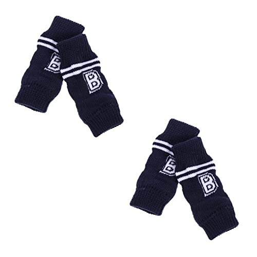 HANABASS 4Stücke rutschfeste Hundesocken aus Hochwertigem Material Bequeme Beinabdeckungen für Kleine für Outdoor Einsatz Schützt Verletzungen und Sorgt von HANABASS