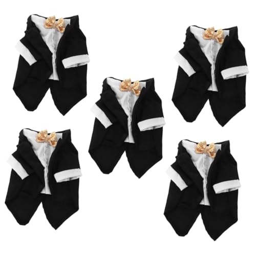 HANABASS 5 Sätze Hunde-Smoking hundejacke Hunde Jacke hundebekleidung formelles Kleid für die Hochzeit Formelle Kleidung für Haustierwelpen Haustierkleidung für Hochzeitsfeiern Polyester von HANABASS