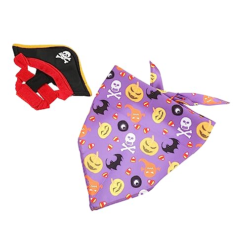 HANABASS 5sätze Katzen-Halloween-kostüm Dekorativem Piratenhut Und Bandana Für Fotoshootings Und Partys Geeignet Für Katzen Und Kleine Hunde HANABASS 5sätze Katzen-Halloween-kostüm Dekorativem Piratenhut Und Bandana Für Fotoshootings Und Partys Geeignet Für Katzen Und Kleine Hunde von HANABASS