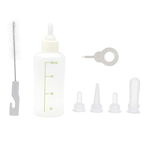 HANABASS 5 Sets Haustier-nuckelflaschen Kätzchen-welpenflaschen Zum Stillen Katzen-nuckelflaschen Leicht Zu Reinigen Und Wiederverwendbares Design von HANABASS