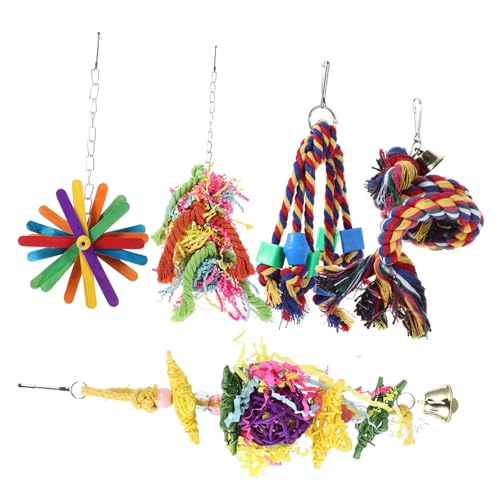 HANABASS 5 Stück Kauspielzeug Für Vögel Papageienspielzeug Papageienkäfig Vogelspielzeug Glocke Papagei Hängendes Kauspielzeug Sittichspielzeug Zum Aufhängen Hölzern HANABASS 5 Stück Kauspielzeug Für Vögel Papageienspielzeug Papageienkäfig Vogelspielzeug Glocke Papagei Hängendes Kauspielzeug Sittichspielzeug Zum Aufhängen Hölzern von HANABASS