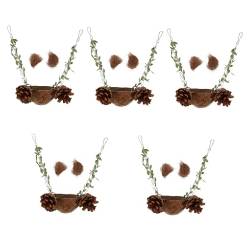 HANABASS 5St Nest aus Kokosnussschalen Kokosnuss-Schalen-Nest Papageien Spielplatz papagei Spielzeug Papageien Ruheplatz vogelkäfig zubehör schaukel dekoratives Nest Schlafendes Vogelhaus HANABASS 5St Nest aus Kokosnussschalen Kokosnuss-Schalen-Nest Papageien Spielplatz papagei Spielzeug Papageien Ruheplatz vogelkäfig zubehör schaukel dekoratives Nest Schlafendes Vogelhaus von HANABASS