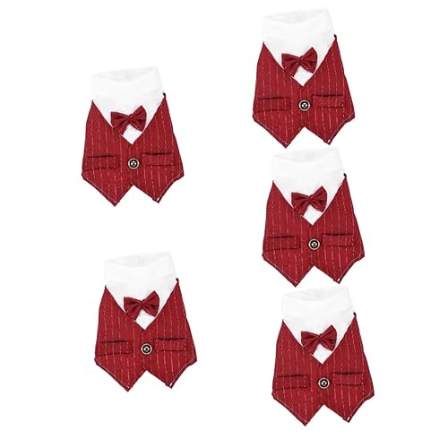 HANABASS 5st Haustieranzug Kätzchen-Kleidung Hunde-Smoking Für Kleine Hunde Hochzeitshundehalsband Formelle Kleidung Für Männer Verstellbarer Hundehalsband Hemd Für Welpen Polyester HANABASS 5st Haustieranzug Kätzchen-Kleidung Hunde-Smoking Für Kleine Hunde Hochzeitshundehalsband Formelle Kleidung Für Männer Verstellbarer Hundehalsband Hemd Für Welpen Polyester von HANABASS