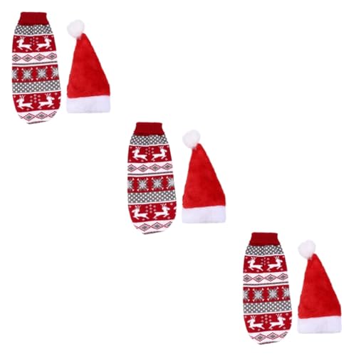 HANABASS 6 STK Haustier-Weihnachtsset Hundepullover Party-Hundekleidung Weihnachts-Haustierbekleidung Weihnachts-Haustierhut Weihnachtskleidung für Haustiere Haustier-Partykostü rot HANABASS 6 STK Haustier-Weihnachtsset Hundepullover Party-Hundekleidung Weihnachts-Haustierbekleidung Weihnachts-Haustierhut Weihnachtskleidung für Haustiere Haustier-Partykostü rot von HANABASS