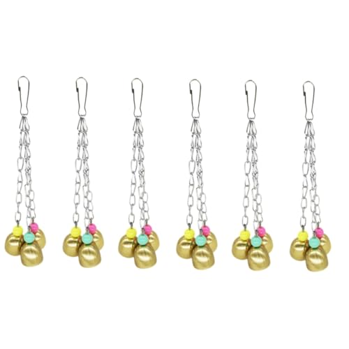 HANABASS 3 Sets Spielzeug für Vögel und Papageien Buntes Glockenspielzeug Zum Aufhängen für Nymphensittiche Sittiche Aras Papageien Finken Lustig 2 Stück X 3 HANABASS 3 Sets Spielzeug für Vögel und Papageien Buntes Glockenspielzeug Zum Aufhängen für Nymphensittiche Sittiche Aras Papageien Finken Lustig 2 Stück X 3 von HANABASS