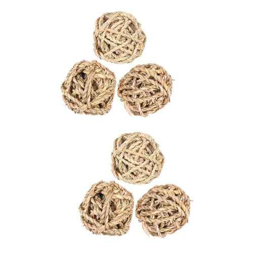 HANABASS 6stücke Papageien Kauspielzeug Geflochtenem Gras Woven Interaktives Kau Und Spielzeug Für Wellensittiche Und Kleine Vögel Und von HANABASS