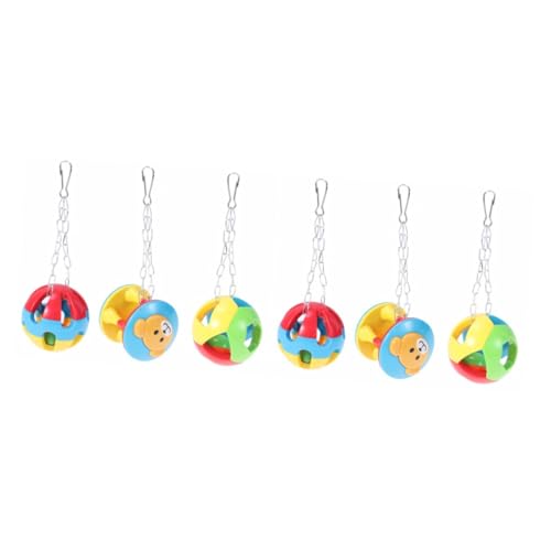 HANABASS 6 STK Vogel hängend beißt Ball Vogel Leckerli Spielzeug Hängender Ball Spielzeug beißen knete Spielzeug kauspielzeug chew Toy Spielzeuge Papageienballspielzeug Kauball für Papagei HANABASS 6 STK Vogel hängend beißt Ball Vogel Leckerli Spielzeug Hängender Ball Spielzeug beißen knete Spielzeug kauspielzeug chew Toy Spielzeuge Papageienballspielzeug Kauball für Papagei von HANABASS