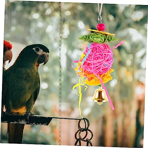 HANABASS 6 Stück Papageienspielzeug Teiliges Bunte Kauspielzeuge Schaukel für Wellensittiche Nymphensittiche und Kleine Vögel Sichere Umweltfreundliche Käfigzubehör Vogelspielzeug zum von HANABASS