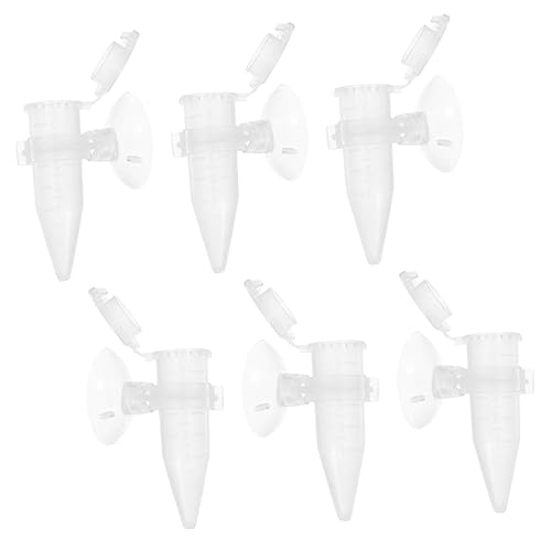 HANABASS Garnelen Futterstation 6 Stücke Kunststoff Futterspender für Aquarium mit Saugnapf Kleiner Garnelen Tropfer Futterbecher für Süßwasser und Fische von HANABASS