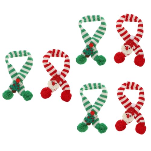 HANABASS 6 Stück Teiliges Gestricktes Weihnachtshalsband für Haustiere Verstellbarer Winterhalsschal mit Weihnachtsmann und Weihnachtsbaum Weicher Katzen und Hundeschal für Festliche Partys HANABASS 6 Stück Teiliges Gestricktes Weihnachtshalsband für Haustiere Verstellbarer Winterhalsschal mit Weihnachtsmann und Weihnachtsbaum Weicher Katzen und Hundeschal für Festliche Partys von HANABASS