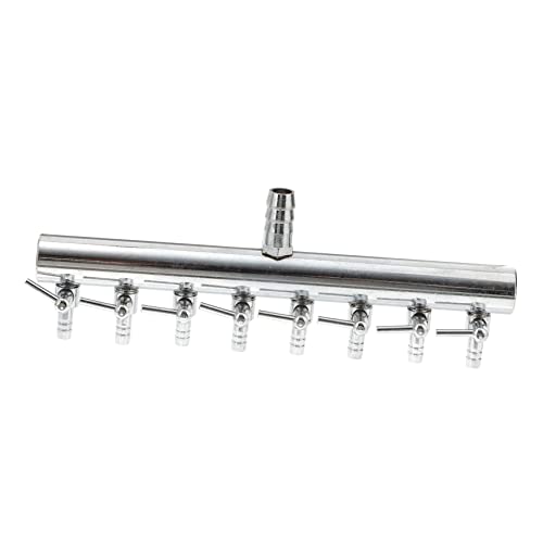 HANABASS 8 8 Durchflusshebel Für Aquarienluftpumpe Sieb Schwimmbad Aufblasgerät Ventiladapter Multifunktionale Mini-luftpumpe Ventil Aquarium Wasserventil Wiederaufladbar Anschlüsse Silver von HANABASS