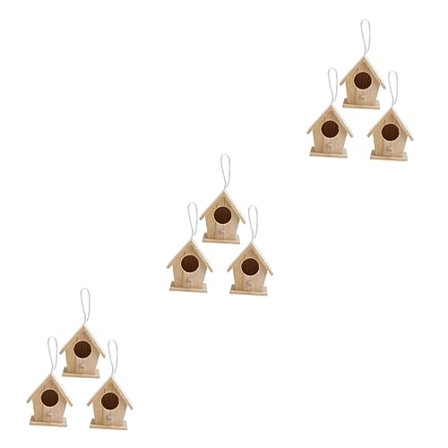 HANABASS 9 STK Vogelnest Dekoration Vogelverzierung Vogelnest Schmuck Miniaturhaus Vogelkäfige Für Papageien Hängende Verzierung Mini-vogelhäuschen Zum Bemalen Dekorative Vogelhäuser Holz HANABASS 9 STK Vogelnest Dekoration Vogelverzierung Vogelnest Schmuck Miniaturhaus Vogelkäfige Für Papageien Hängende Verzierung Mini-vogelhäuschen Zum Bemalen Dekorative Vogelhäuser Holz von HANABASS
