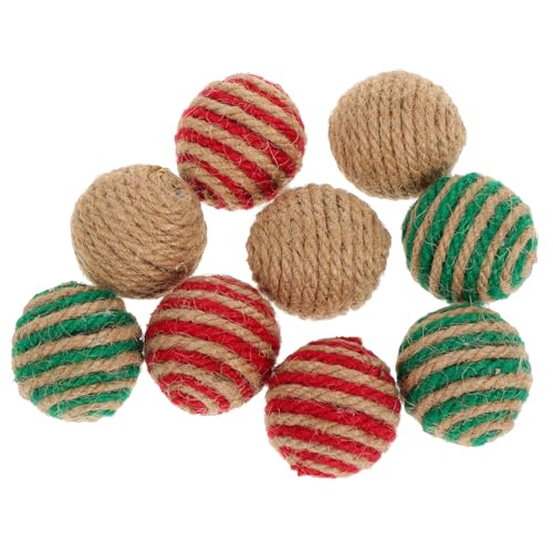HANABASS 9 Stück Katzen Interaktives Hanfseil Ball für Katzen Bunte Kätzchen Unterhaltung Haustiere HANABASS 9 Stück Katzen Interaktives Hanfseil Ball für Katzen Bunte Kätzchen Unterhaltung Haustiere von HANABASS