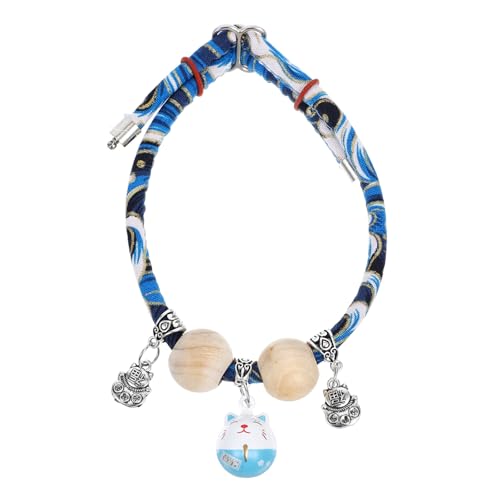 HANABASS Abtrünniges Katzenhalsband Aus Baumwolle Süßes Katzenhalsband Mit Glöckchen Niedliche Kätzchenhalsbänder Mit Anhänger Haustierhalsbänder Für Jungen Mädchen Und Katzen von HANABASS