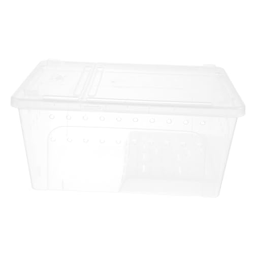 HANABASS Amphibien -Haustier -Fütterungsbox Tank Schildkrötengehegebecken Zubehör Aqua Panzer für Schildkröten Intelligentes Schildkrötenpanzer Plastik Transparent von HANABASS