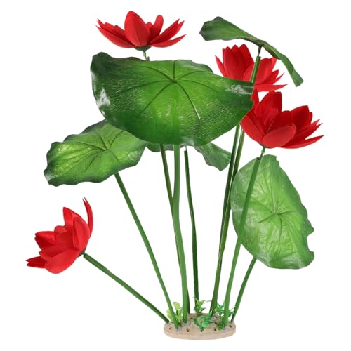 HANABASS Aquarium Künstliche Aquarienblumen Zierpflanzen für Aquarien Künstliche Aquarienpflanzen Dekorationen für Goldfischbecken Künstlicher Lotus für Aquarien Plastik rot HANABASS Aquarium Künstliche Aquarienblumen Zierpflanzen für Aquarien Künstliche Aquarienpflanzen Dekorationen für Goldfischbecken Künstlicher Lotus für Aquarien Plastik rot von HANABASS