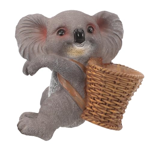 HANABASS Aquarium Landschaftsbau Ornament Harz Koala Figurine Aquarium Dekoration Rucksack Bürobedarf Für Hause von HANABASS