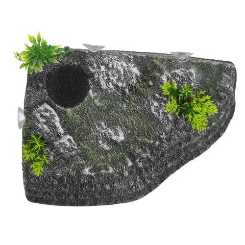 HANABASS Aquariumdekor Mit Felsplattform Und Kletterrampe Ruheplattform Für Schildkröten Und Reptilien Natürliche Steinskulptur Für Fischtank Aquarienhabitat Und Haustierumgebung von HANABASS