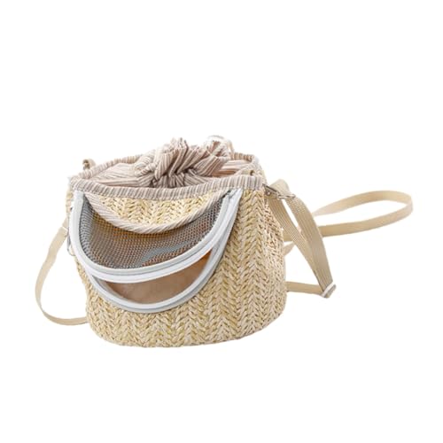 HANABASS Atmungsaktive Tragbare Hamster Tragetasche Zylindrische Kleine Haustier Transporttasche mit Schultergurt Leichter Meerschweinchen Carrier für Outdoor Ausflüge Langlebiges Material von HANABASS