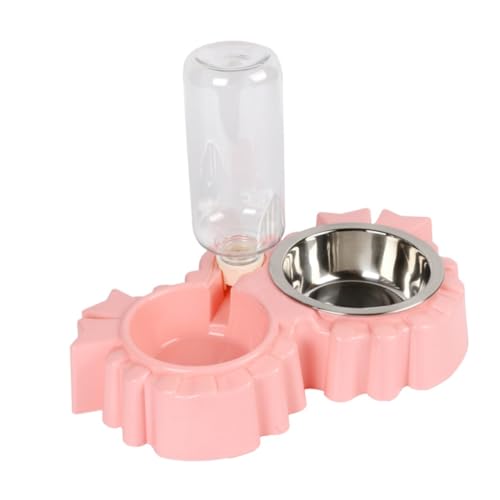 HANABASS Automatischer Doppel katzenfutterspender mit Kontinuierlicher Wassernachfüllung Rutschfestem Design und Stabilem für Drinnen und Draußen Hygienische Futter Wassernäpfe für Katzen von HANABASS
