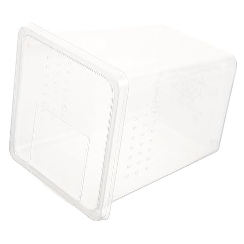HANABASS Box Reptilien Terrarium Für Haustiere Reptilien Futterspender Inkubator Für Geckos Mit Träger Tragbares Zuchtgehege Lebensraum Für Schildkröten Reptilienwannen Futterloch HANABASS Box Reptilien Terrarium Für Haustiere Reptilien Futterspender Inkubator Für Geckos Mit Träger Tragbares Zuchtgehege Lebensraum Für Schildkröten Reptilienwannen Futterloch von HANABASS