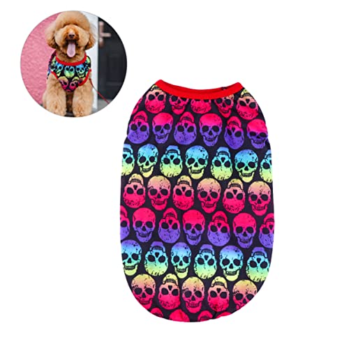HANABASS Bunter Hundepullover mit Weicher Strapazierfähiger Winter Sweater Leichtes Material für Kalte Tage Halloween Kostüm für Mittelgroße Hunde Modisches Cosplay Outfit von HANABASS