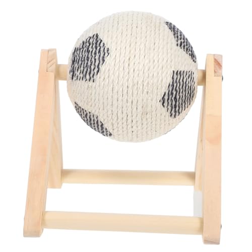 HANABASS Cat Catch Ball Cat Crawling -Rahmen zum Kratzen von Katzen Interaktiver Katzenball Kratzbaum für Katzenkugeln Kratzballspielzeug Kratzball für Katzen Sisal Hellbraun von HANABASS